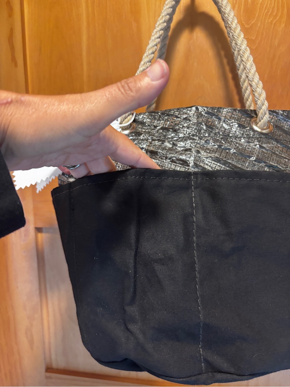 NWT Sea Bags Maine Recycled Sail Cloth Rope Handle Small Tote Beach Travel Bag - Picture 3 of 12
